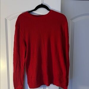 Old Navy Vibrant Red Waffle Knit Top